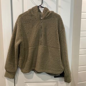 C&C California Sage Green Teddy Coat